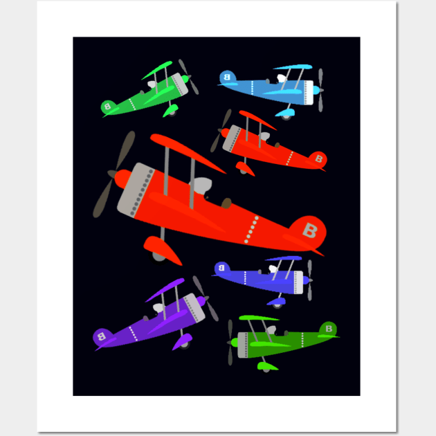 Vintage Retro Kids Airplane Wall Art by STYLISH CROWD TEES